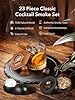 23Pcs Whiskey Smoker Kit with Torch-12 Wood Chips, Ice Ball Mold, Cocktail Smoker Infuser Kit, Old Fashioned Drink Smoker Kit, Birthday Bourbon Whiskey Gifts for Men,Dad,Him, Valentine's Day Gifts