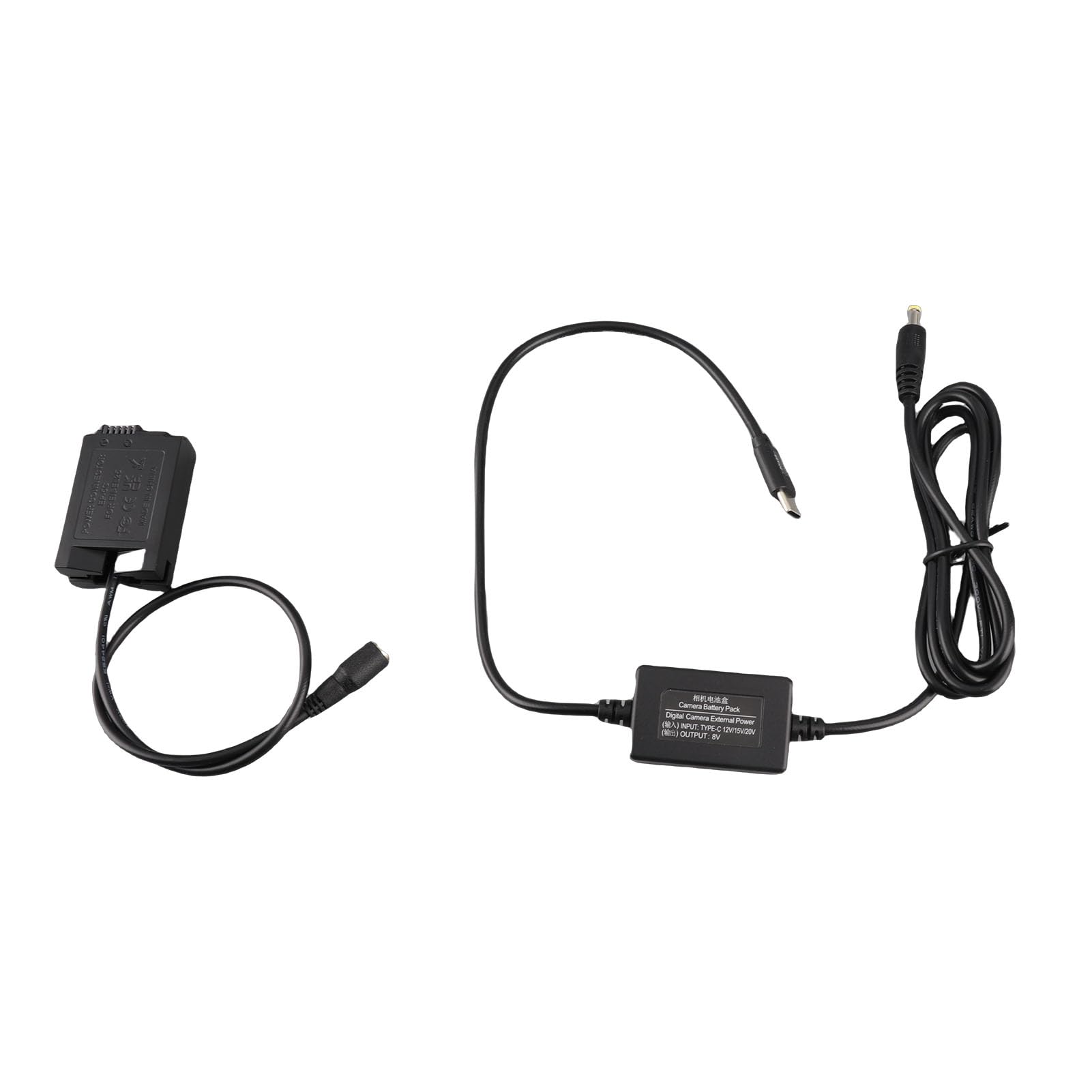 Generic Batteria Fittizia EN EL25 con Adattatore di Alimentazione di Tipo C per Z50 ZFC Z30 Perfetta per Sessioni Fotografiche a Lungo Termine