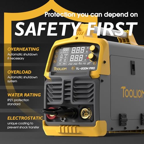 Tooliom TL-200M 200A Mig Welder 4 In 1 Mig/Flux Mig/Lift Tig/Stick Welder 110/220V Dual Voltage Aluminum Welding Machine Spool Gun Compatible thumb #7