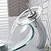 KRAUS Tall Waterfall Bathroom Faucet for Vessel Sink with Clear Glass Disk, Chrome KGW-1700CH-CL