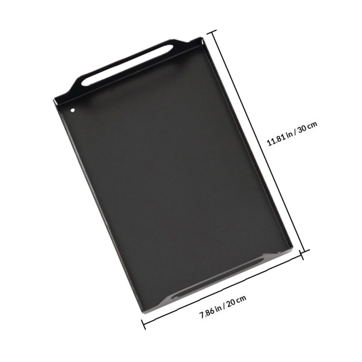Toyvian Plateau de Service Rectangulaire en Fer Robuste, Plateau à Dessert Réutilisable et Lavable, Design Simple et Solide pour Snacks et Desserts la Maison Table à Manger