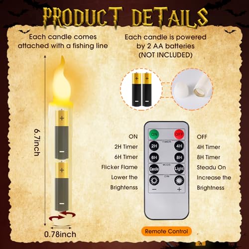 Qmioti FC-01 Floating Candles With Wand Timer Remote Control thumb #2