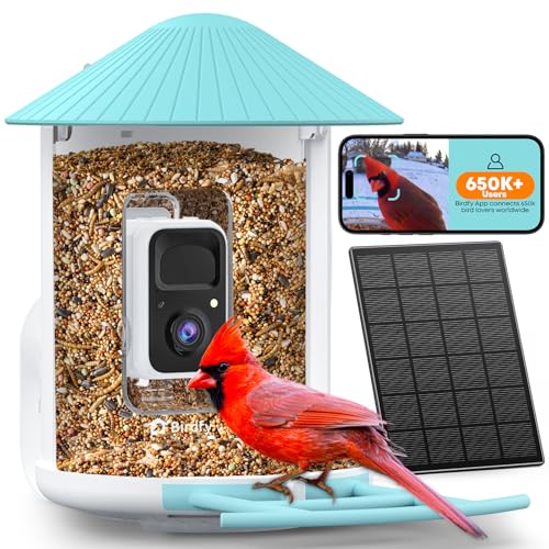 NETVUE by Birdfy Smart Bird Feeder with AI Camera Solar Powered, 2MP Wireless Wildbird...