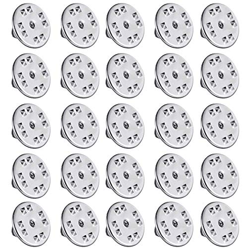 50Pcs Metal Locking Pin Backs, Premium Pin Keepers Locking Clasp, Brass Butterfly Clutch Badge Insignia Clutches Pin Backs Replacement, Lapel Pin Clutch Back Scatter Butterfly Clutch Squeeze Badge Hol