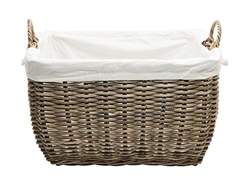 Kouboo 1060108 Rattan Kobo Rectangular Laundry Basket, Gray-Brown #TOP2