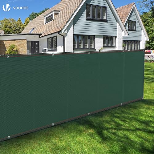 Vounot Privacy Netting 1×10M Garden Screening 230 G/M² Hdpe Shading Net, 95% Shading Rate Uv-Resistant, Tear-Resistant Windbreak Fencing With Holes And Cable Ties, Green - 3