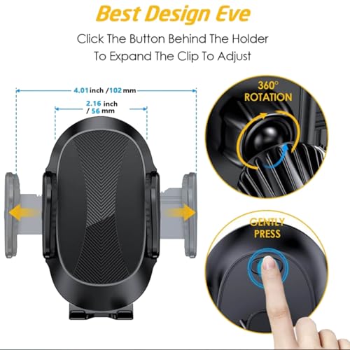 Support téléphone voiture Ford Focus compatible modèles 2000-2024 rotation 360 - 4