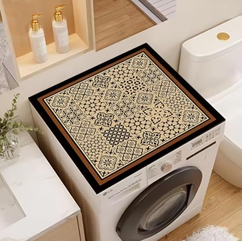 Image of Anti-Slip Washer or Dryer Top Mat Covers,Washing Machine Top Protector Dust-Proof Cover,Washer or Dryer Top Protector Covers for Home Laundry Room Kitchen (PK-01)