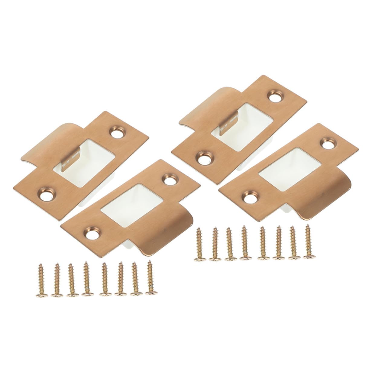 SHINEOFI Ensemble De 16 Accessoires De Serrure De Porte Kit De Réparation De Pêne Dormant Multiple En Acier Inoxydable Pour Portes Extérieures Plaque De Poignée De Porte Plaques De