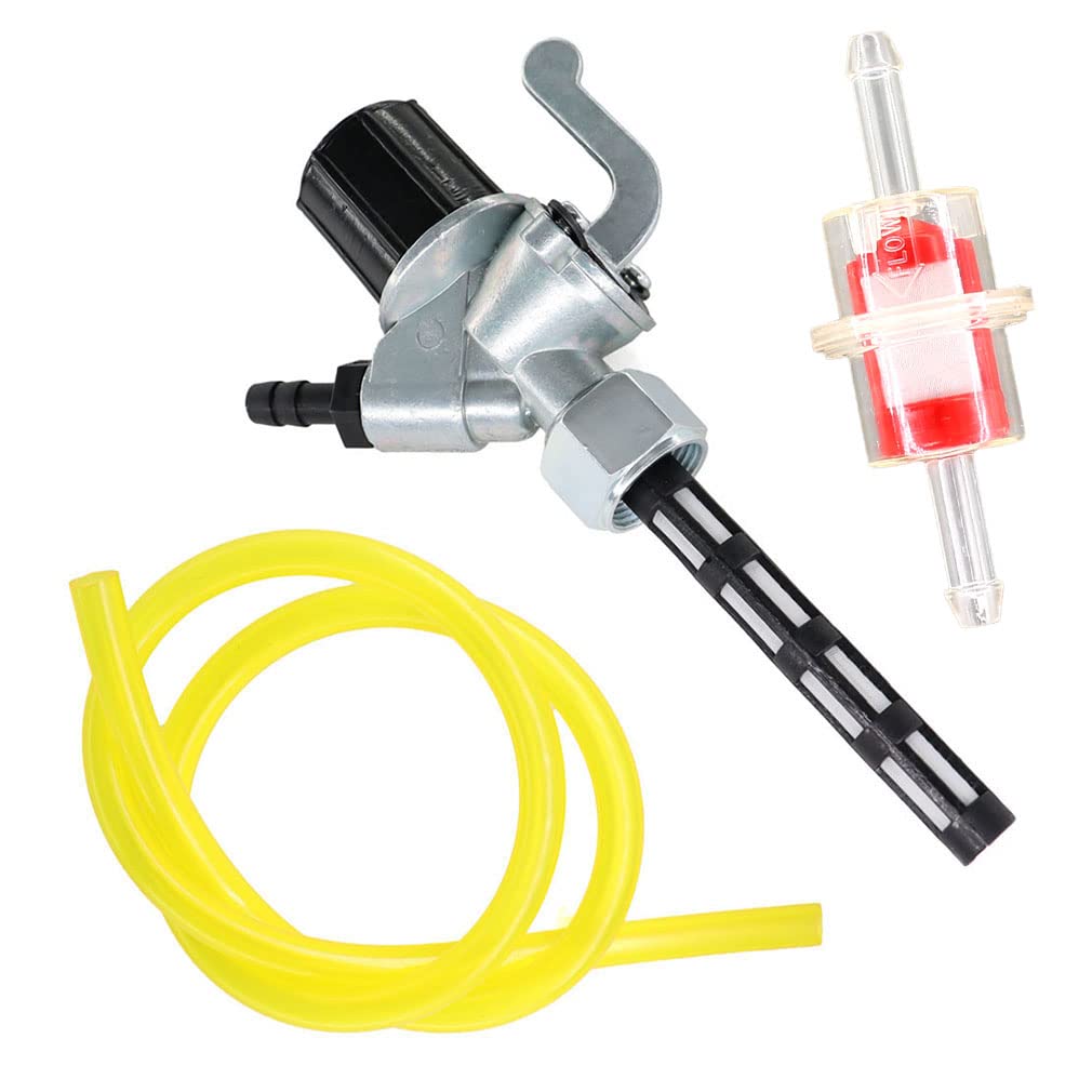 Kit Filtre à Essence + Robinet Réservoir + Tuyau Pour Simson S50/S51/SR Et MZ ETZ 150/250/Trofeo - Longueur Tuyau 1m, Diamètre 5mm - Avec 4 Colliers De Serrage