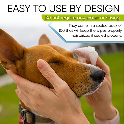Image of MAGICARE Pet Wipes - 100 pcs Dog Wipes - 8x8 Inch Unscented Dog Paw Cleaner Wipes for Body, Ears, Face, and Skin - Ultra Thick and Soft with Hypoallergenic Formula - Ideal Pet Wipes for Dogs & Cats
