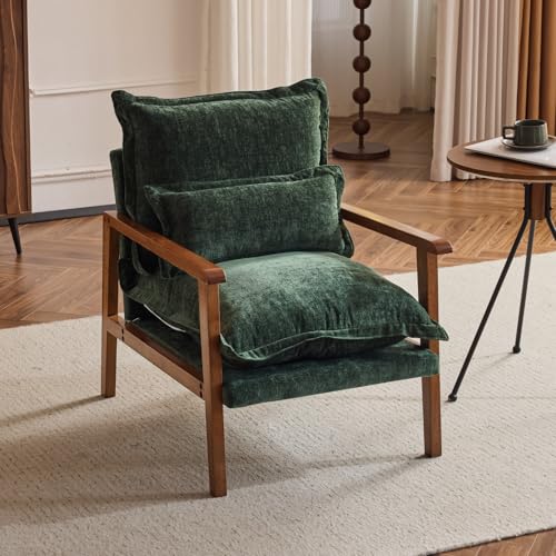 Sillón Chenille Plegable Verde oscuro miniatura 1