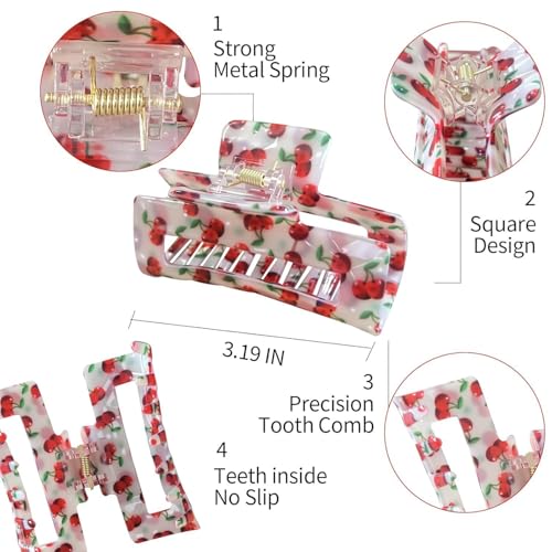 Pinza para cabello grande diseño frutas verano miniatura 6