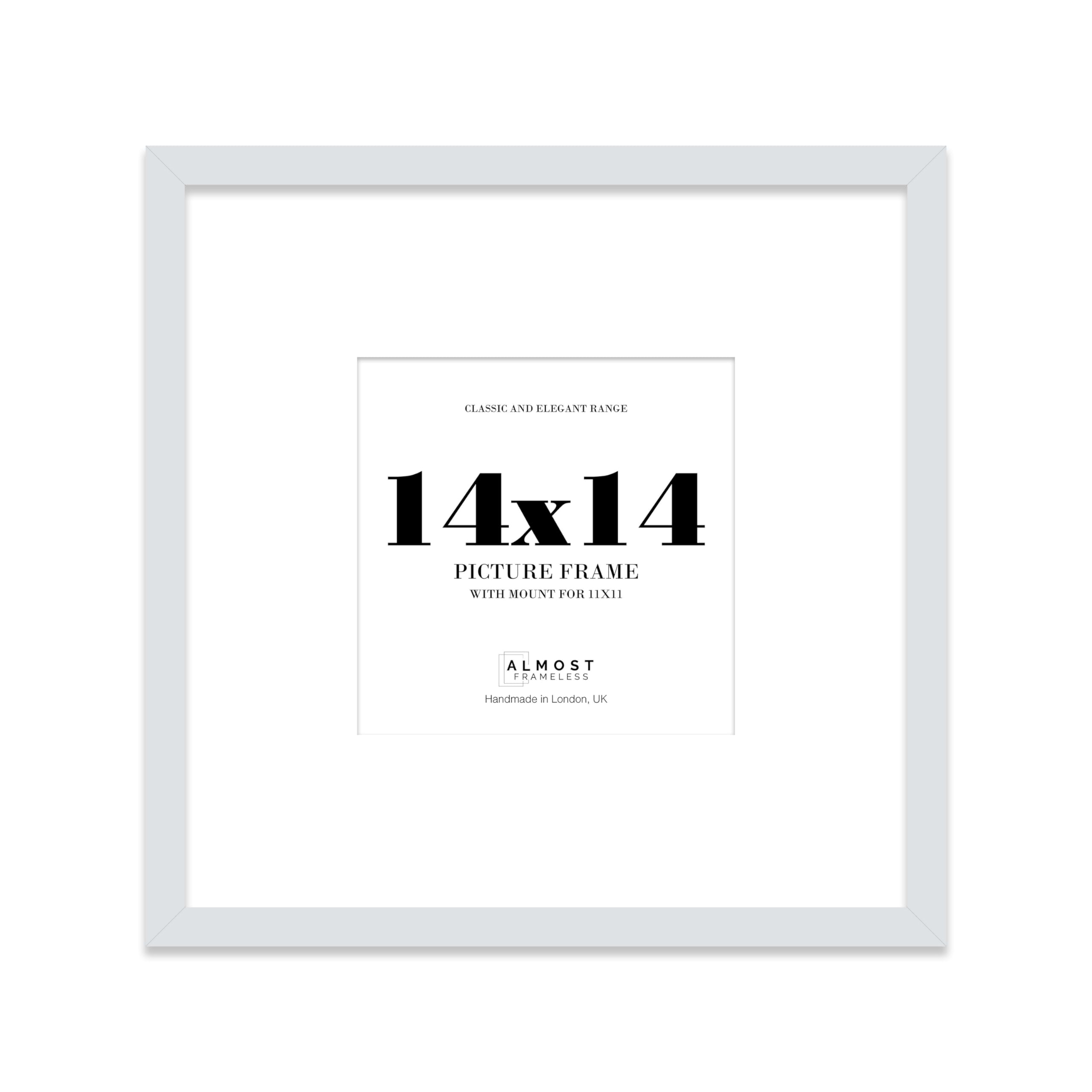 14X14" Light Grey Picture Frame14X14" Square Frame With 11X11" Mount For 14X14"/11X11" Pictures Moderrn Style Thin Edge1 Pack from B&Q