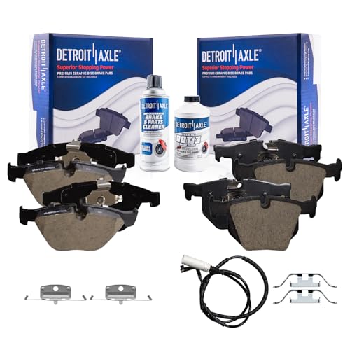 Detroit Axle - Brake Pads for BMW 335d 335i xDrive 335xi 335is, Front and Rear Ceramic Brakes Pads w/Hardware Replacement - 6pc Set