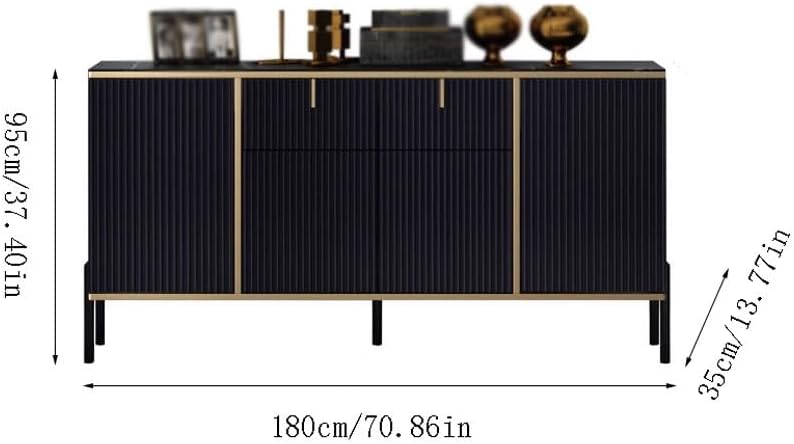 Bufetera Sideboard Rental House Wine Cabinet Wall-mounted Home Living Room Tea Cabinet Restaurant Tableware Storage Cabinet Aparadores Para Comedor(Size:L180cm)