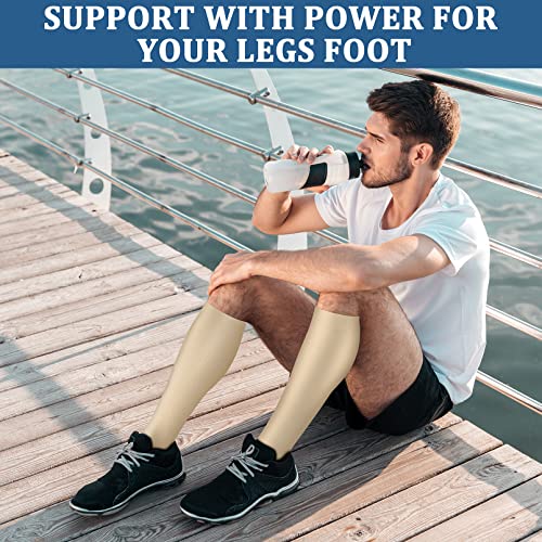 Image of FEYHAY Copper Compression Socks (3 Pairs) 15-20 mmHg Circulation is Best Athletic & Daily for Men & Women, Running, Climbing