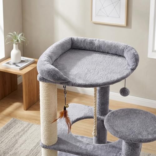Árbol para gatos de 31.5 pulgadas con sisal y piso suave miniatura 3