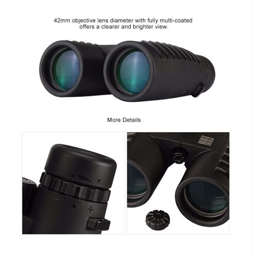 LYGXWJFC Lornetka kempingowa 10x42 HD z całkowicie powlekanymi teleskopami szerokokątnymi Bak4 Prism Optics Lornetki