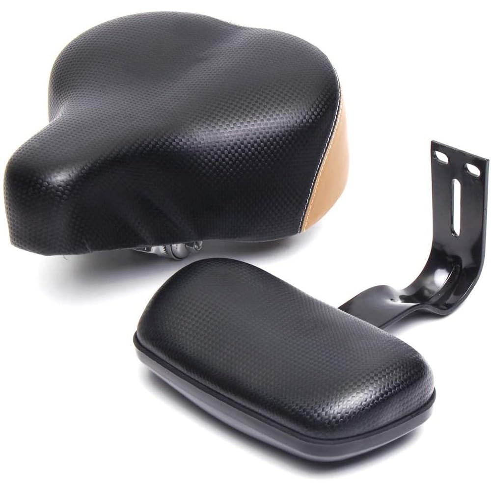 Fahrradsattel, Extra Weicher Ergonomischer Fahrradsattel Fahrradsattelsitz Mit Rückenlehne Unterstützung Fahrradzubehör Teil Mountainbike/Fahrrad/E-Bike