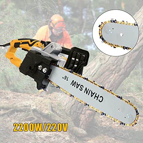 16 Zoll Kettensäge Elektrische Kettensäge Motorsäge Baumsäge Holzsäge Elektrokettensägen Elektrisch Chainsaw – Bild 3