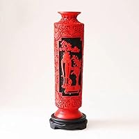 赤い漆器 花彫刻 Amazon.co.jp: 中国の彫像、赤い漆で彫られた装飾品、古典的な