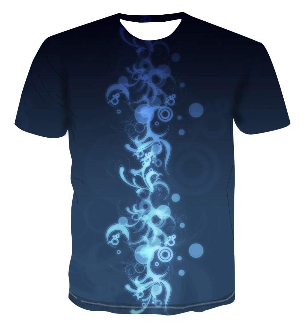 xbowo-SweatshirtTop Blouse Tee 3D Psychedelic Ocean Current Digital Printing Short Sleeve T Men