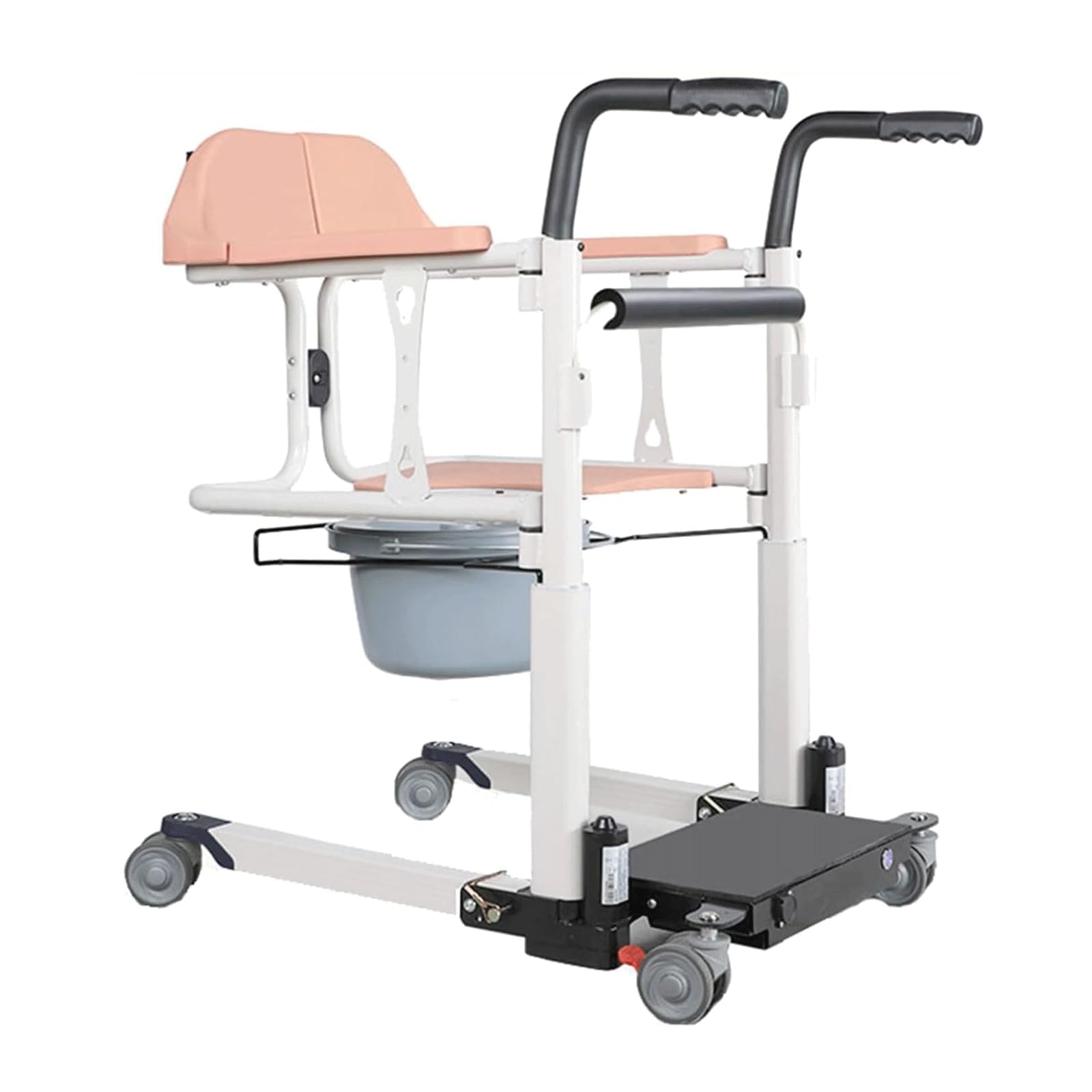 Elektryczne krzesło medyczne z pilotem zdalnego sterowania, podwójny system hamulcowy i nośność 100 kg, pomoc w podnoszeniu pacjenta ze stopu aluminium i mobilności