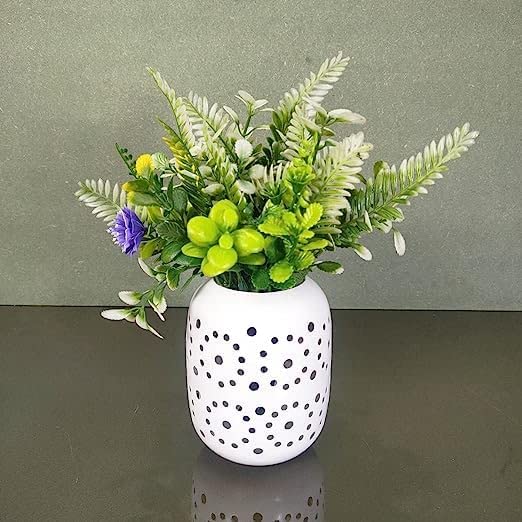 Flower Pot, Modern Indoor Flower Pots for Table Decor, Planter for Living Room - can use as tlight Candle Holder (6x6x13 cm)