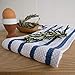 Now Designs Basketweave Kitchen Towel Royal Blue Stripe, Set of 6 140211