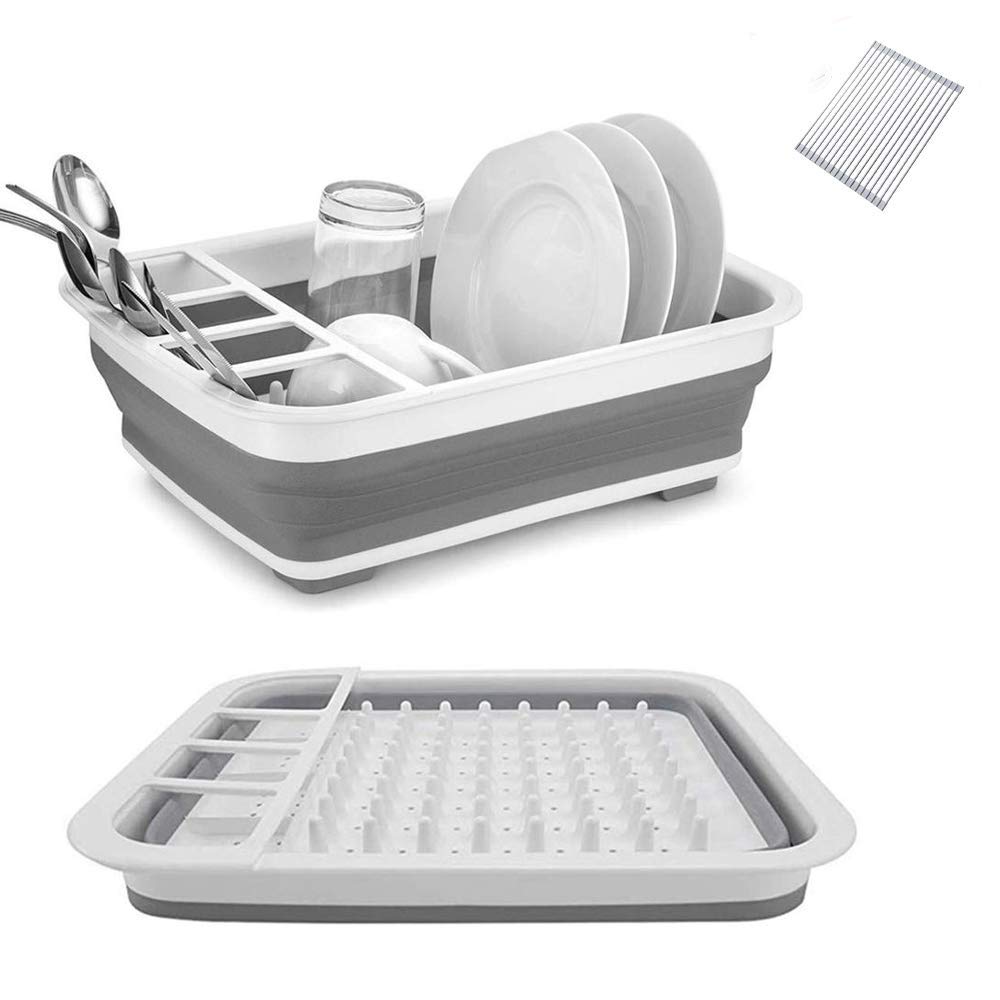 Buy Collapsible Dish Drying Rack & Drainboard Bundle Ideal for RVs