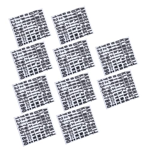 SEWACC 1セット 塩ビステッカー ビニール製の名前ステッカー 紅茶、コーヒー、砂糖のステッカー ゴールドのアルファベットステッカー 文字番号ステッカー 自己接着番号 家庭用品 10枚