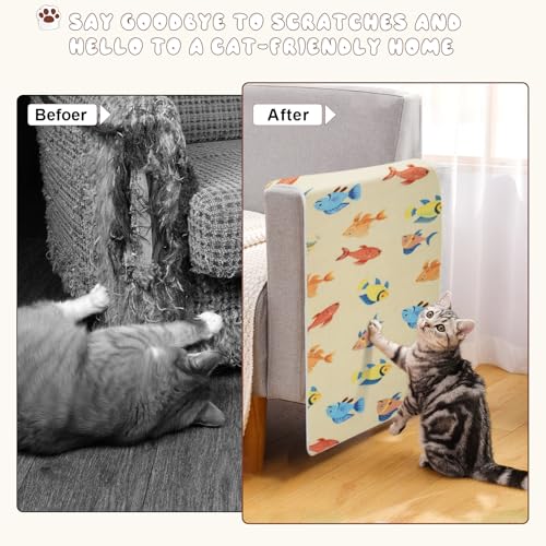 Alfombra Rascador para Gatos 40"x16" Adhesiva 2 Pzas miniatura 3