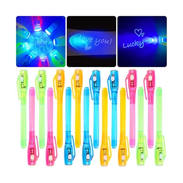 MarkersHome Bolígrafo Tinta Invisible con Luz UV y Libreta Unicornio Packx16 Detalles Cumpleaños Niños,Regalos… - Imagen 5