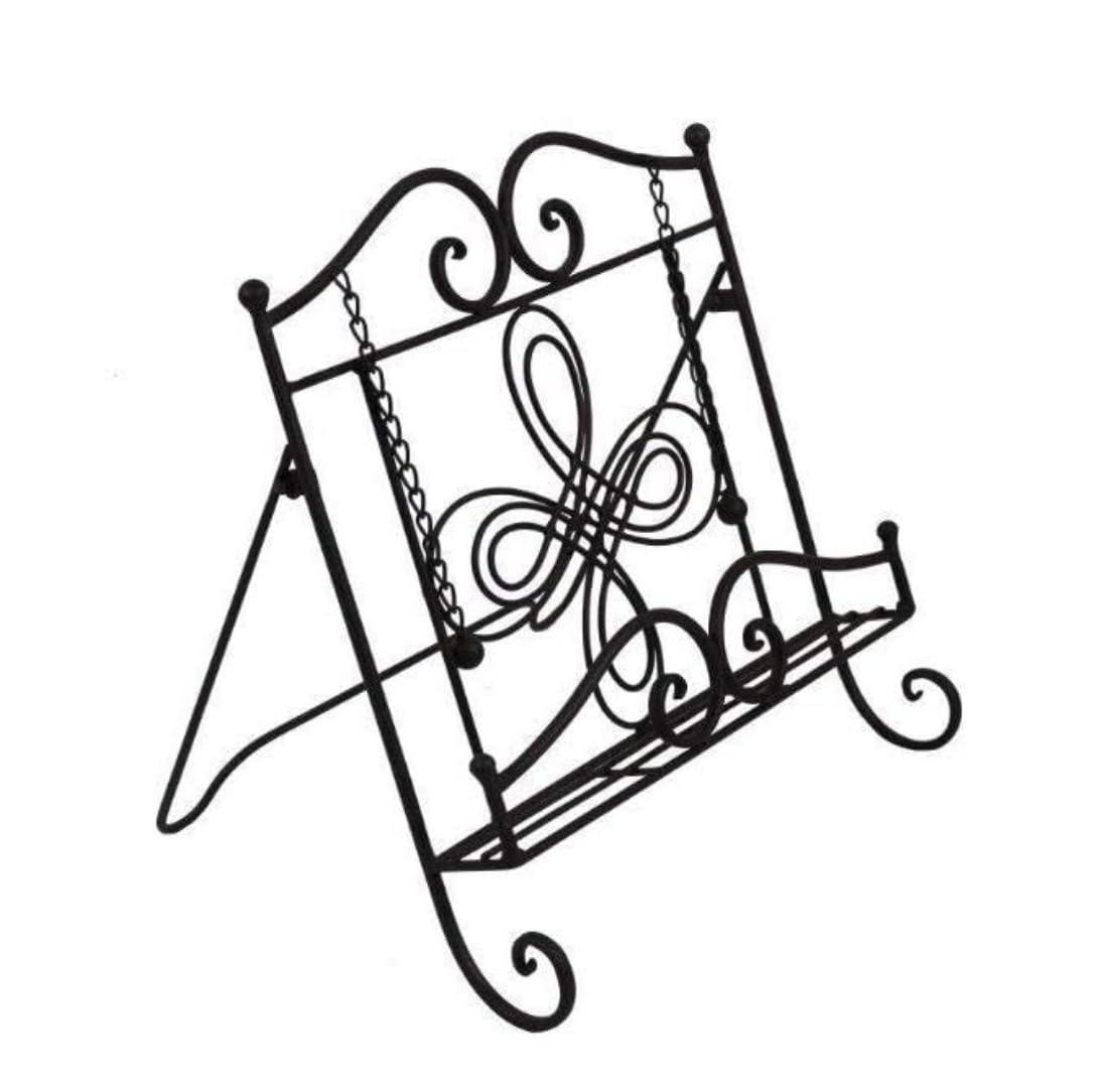 Leggio per Libri di Cucina Porta Libri di Cucina con Design A Spirale E Supporto per Raccoglitore di Ricette Supporto per Ricette