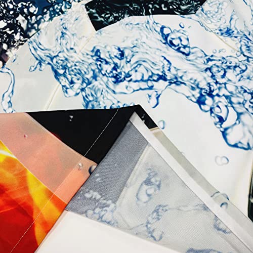 Anhope Soccer Curtains Grommet Light Filtering Window Drapes With Sports Theme Flame Football Balls Print Pattern Decorative Privacy Curtains For Kids Boys Bedroom Living Room 2 Panels 42 X 63 Inch #TOP4