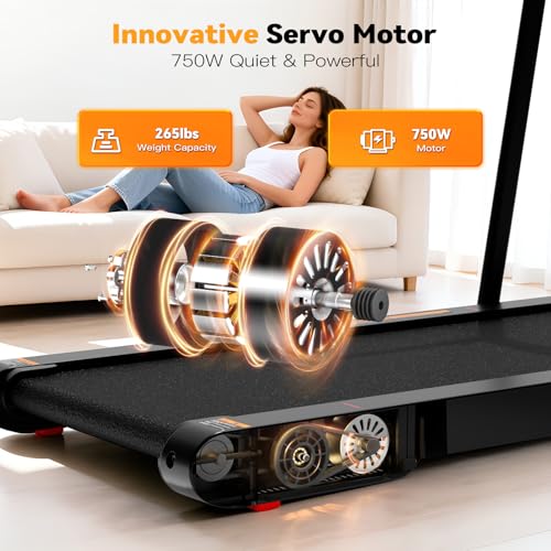 Image of Freepi Walking Vibration Pad with 10% Auto Incline,Under Desk 4 in 1 Treadmill for Home with Remote Control