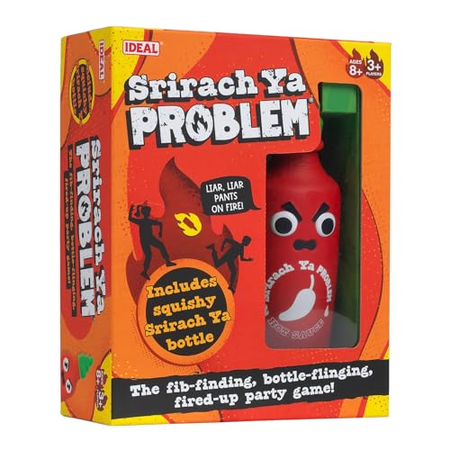 IDEAL Srirach Ya Problem: The Ultimate Fibbing and Throwing Party Game with 3 spice levels to choose from! For adults, teens, families and kids age 8+, best new board game, for 3+ players