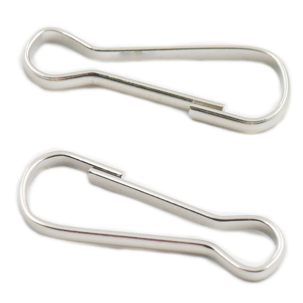 fujiyuan 30 Pcs 1" 25mm Metal Spring Hooks Purse Pulis Snap Clip For Lanyard Package Zipper Pull ID Card Key Chain Nickel