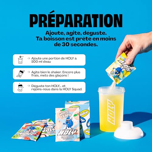 HOLY Hydration Kit de démarrage - Boisson sportive - 2x7 portions au goût fruité naturel - Avec électrolytes et minéraux - Végétalien - Sans sucre – vue 5