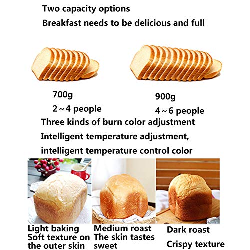 Familie Brot-Hersteller-Automatische Brotbackautomat Maschine, 13 Stunden Delay Timer & Keep Warm-LCD-Display, Non-Stick… – Bild 6