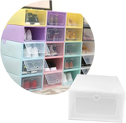 Miniatura 3 de NOLITOY Caja de zapatos de almacenamiento de zapatos plegable para zapatos, gabinete plegable para zapatos, sandalias transparentes, cajas de