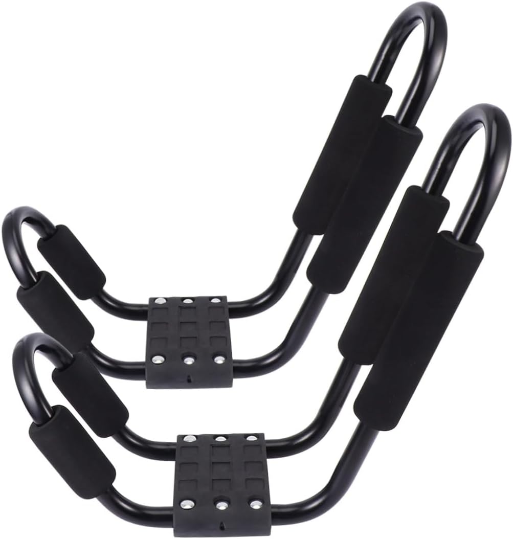 2Pcs Detachable Car Roof Rack Storage for Kayaks Canoes Luggage Frame Easy Installation Black Color for Outdoor Adventures