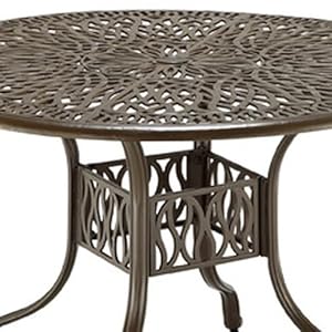 homestyles 6659-32 Outdoor Dining Table, 48Lx48Dx29H, Taupe homestyles 6659 32 Outdoor Dining Table 48Lx48Dx29H Taupe