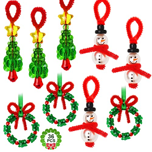 GYGOT Christmas Crafts,36 Sets Beaded Ornament Kit-Including 12 PCS...