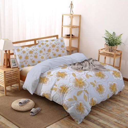 Parure de lit thème botanique 3 pièces pour créer un cocon de douceur