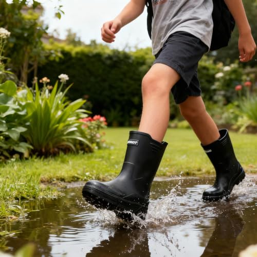 Image of Waterproof Rain Boots for Women & Men Non-Slip Slip On Garden Outdoor Shoes | Fishing Shoes for Men,Easy to Clean, Suitable for Farming and Commuting