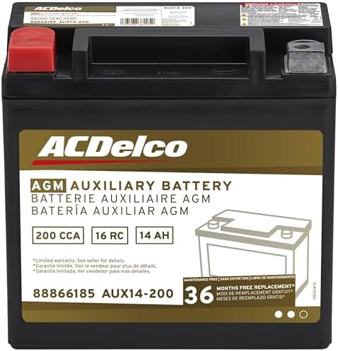 ACDelco Gold AUX14-200 (88866185) 36 Month Warranty Auxiliary AGM...