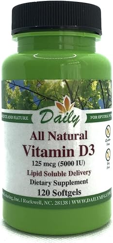 Daily's Vitamina D3 5000 (120 cápsulas blandas)