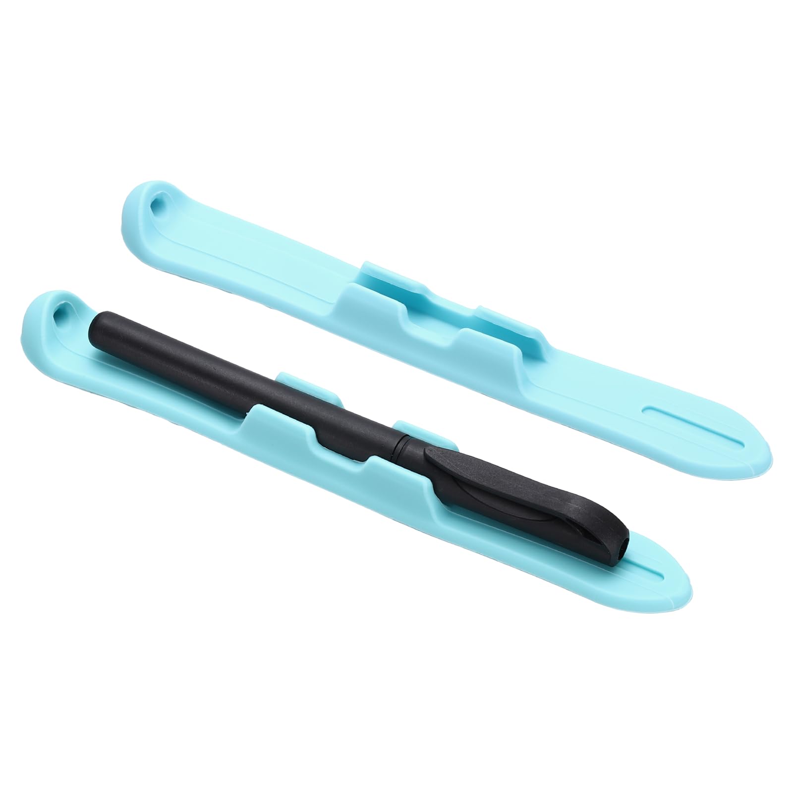 PATIKIL 6.9'' Silicone Pencil Holder with Strong Adhesive Slim Grip Sleeve for stylus 1st 2nd Generation Air Pro Mini Tablets, Blue